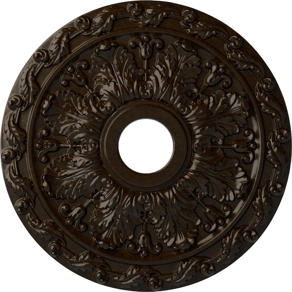 Ekena Millwork Spring Leaf Ceiling Medallion (Fits Canopies up to 5 5/8"), 19 7/8"OD x 3 5/8"ID x 1 1/4"P, Bronze CM19SPBZS - main